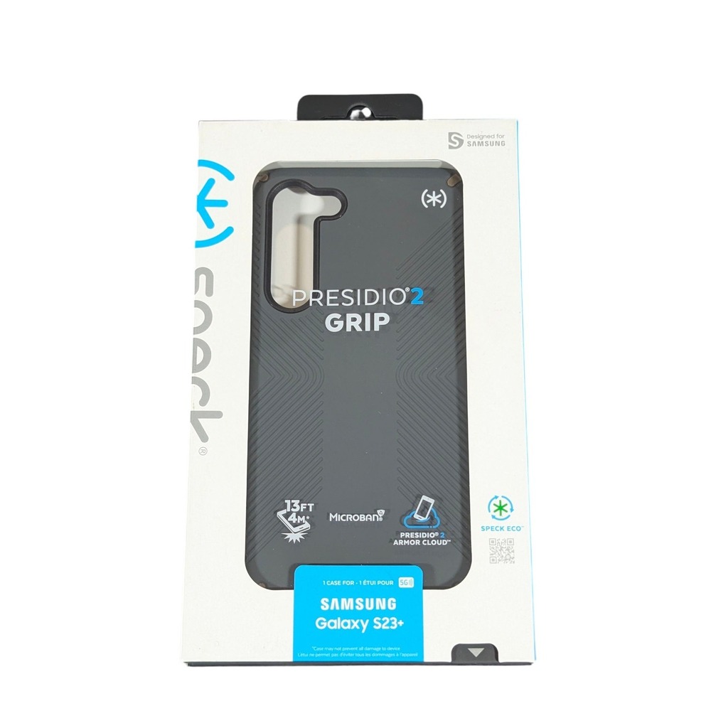 W3O Speck Presidio 2 Grip Case Samsung Galaxy S23+ Charcoal Gray/Bronze OPEN BOX